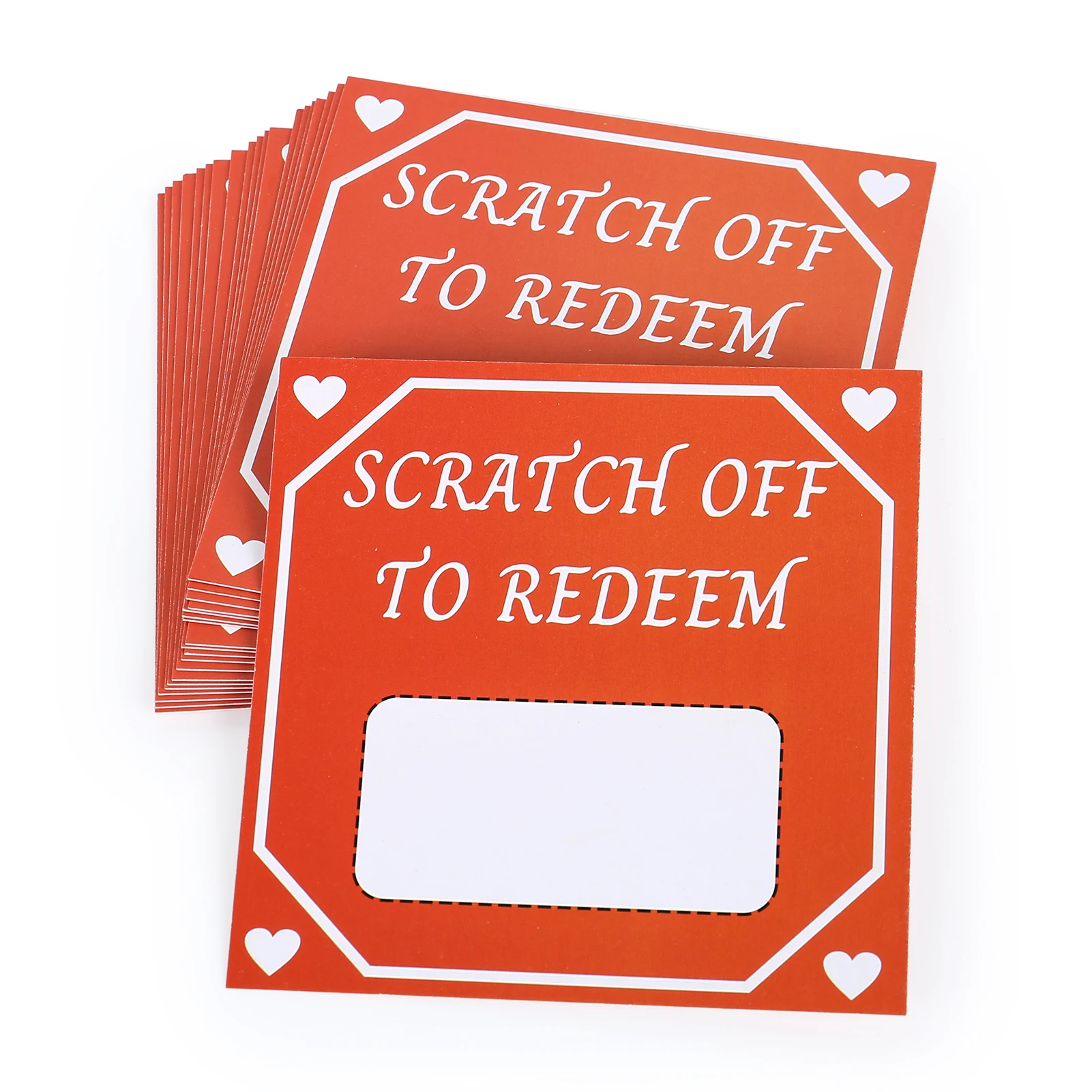 10/20pcs Valentines Scratch Off Cards Coupon DIY Surprise Gift Greeting Cards for Anniversary Birthday Wedding