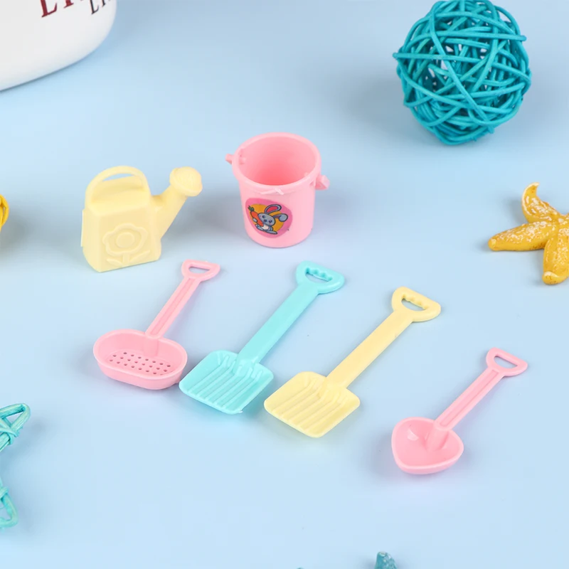

6pcs Mini Dollhouse Household Plastic Planting Tools for Doll House Decor Accessories Kids Pretend Play Toys