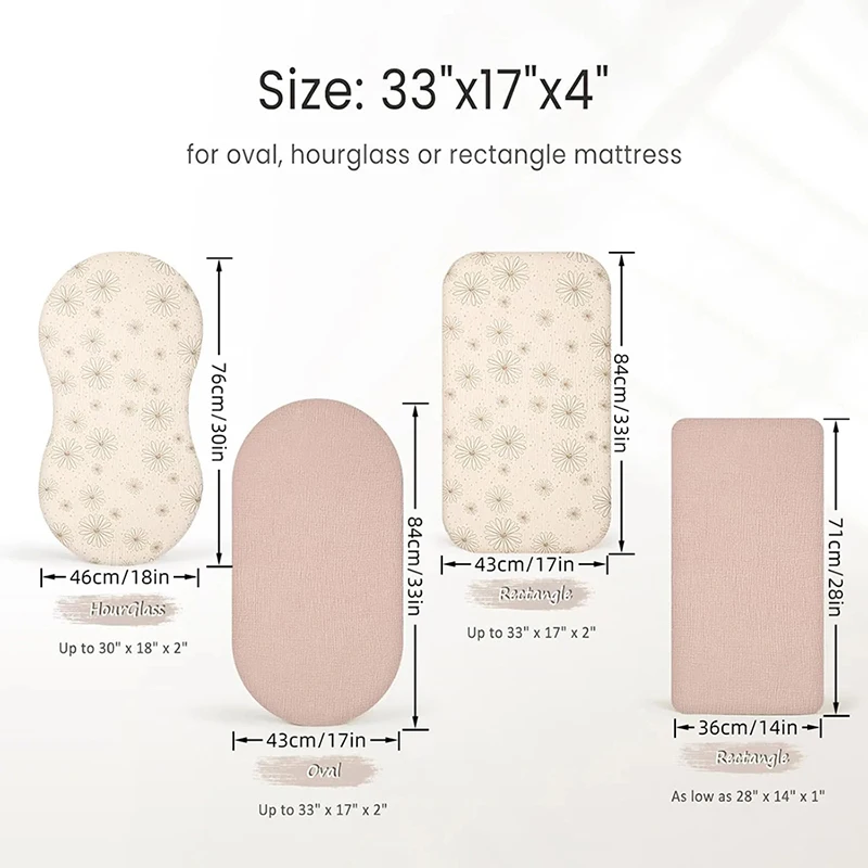 Soft & Breathable Muslin Bassinet Sheets