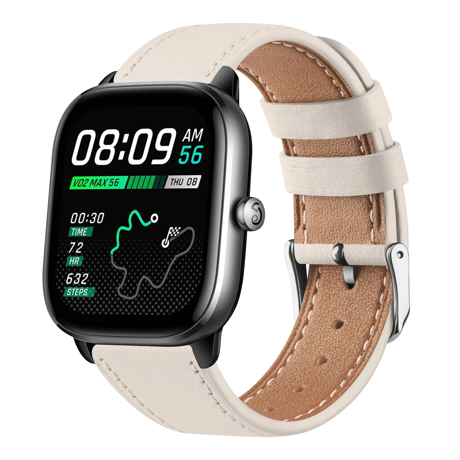 Elegant Leather Smartwatch Strap - Premium Multi-Model Fit Bracelet