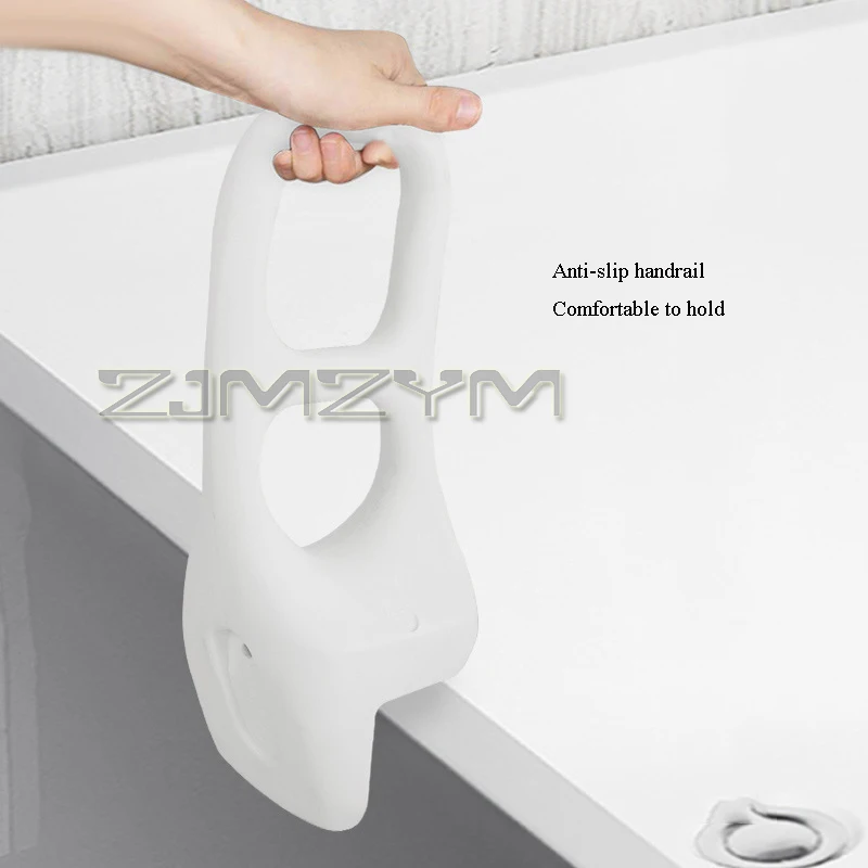 Double Hole Bathtub Handrail Blow Molded Handrail Raised Without Rust For Pregnant Women Elderly Bath Auxiliary Tool