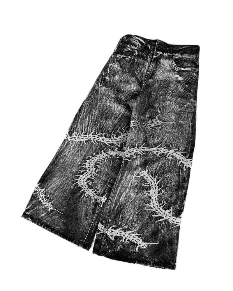 Y2K Gothic Embroidery Loose Pant