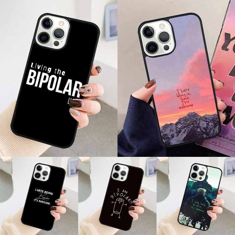 I Hate Be Bipolar Its Шикарный чехол для телефона iPhone 14 15 Pro Max SE 2020 XS XR X для apple 11 12 13 Pro Max 8 Plus