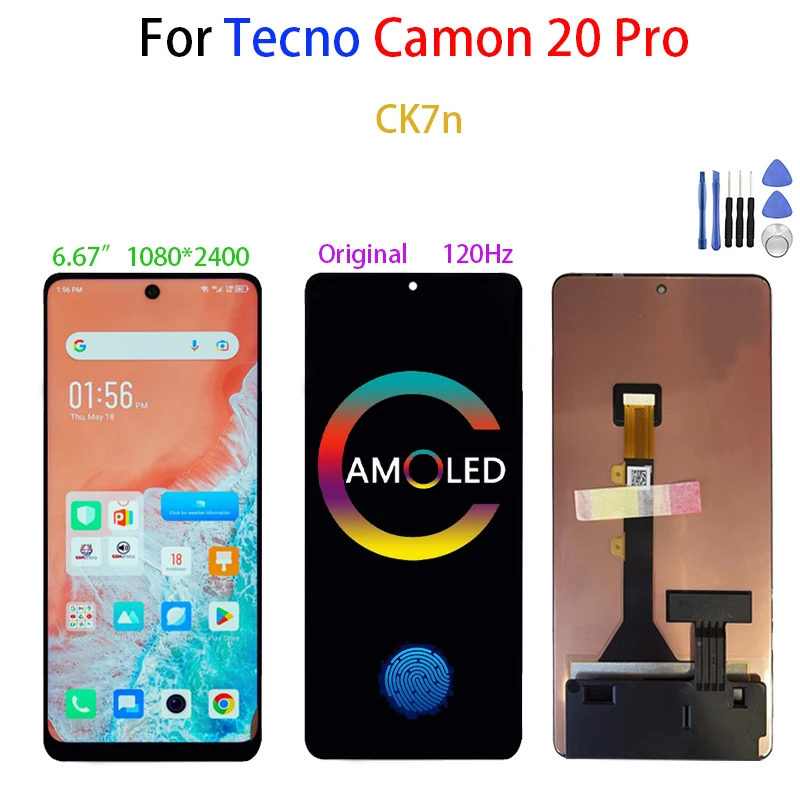 Tecno-Camon-20-Pro-CK7N-dokunmatik-LCD-ekran-ekran-i-in-orijinal-AMOLED ...