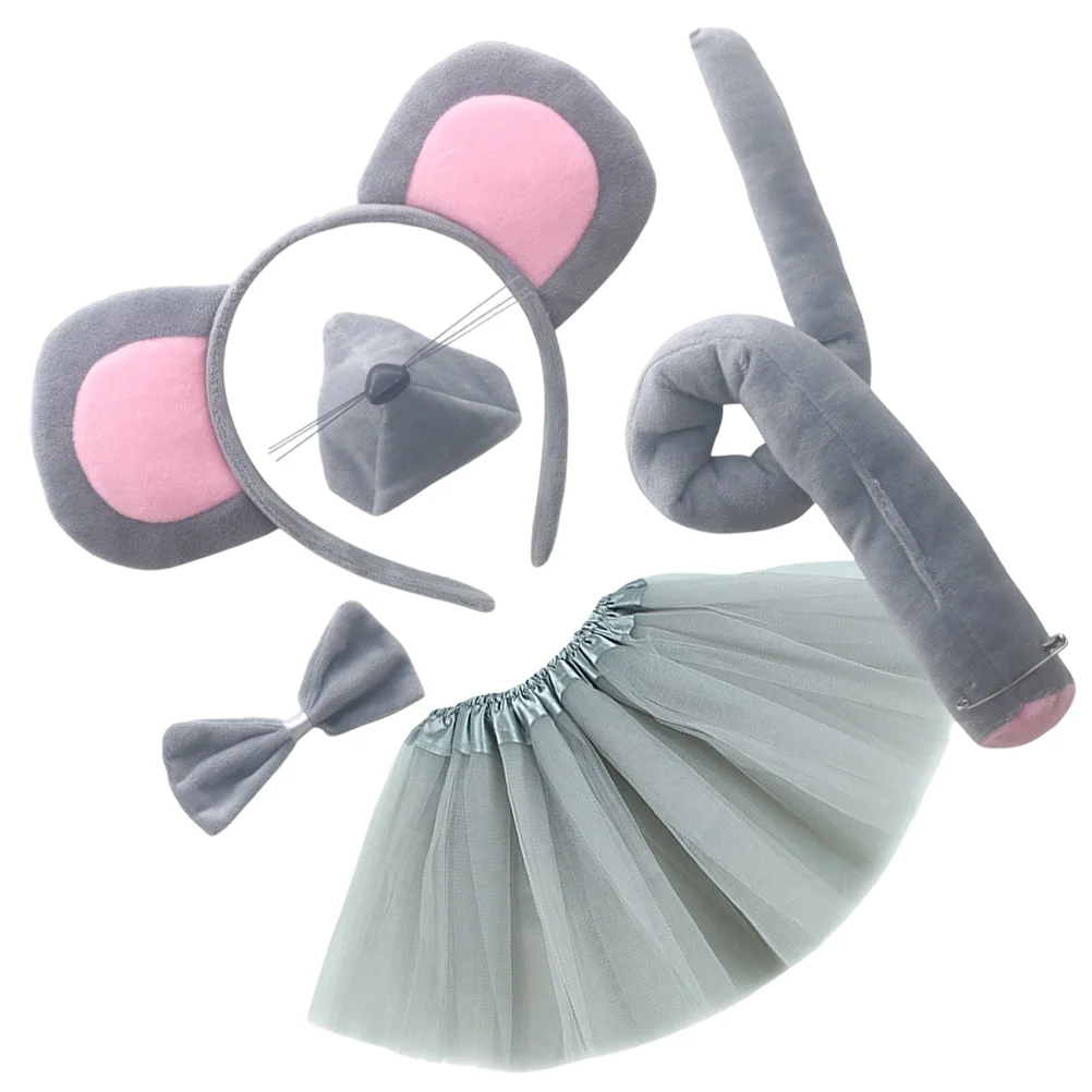 

1 Set Mouse Costume Set Including Mouse Ears Headband Mouse Nose Mouse Tail Bow Tie Kit