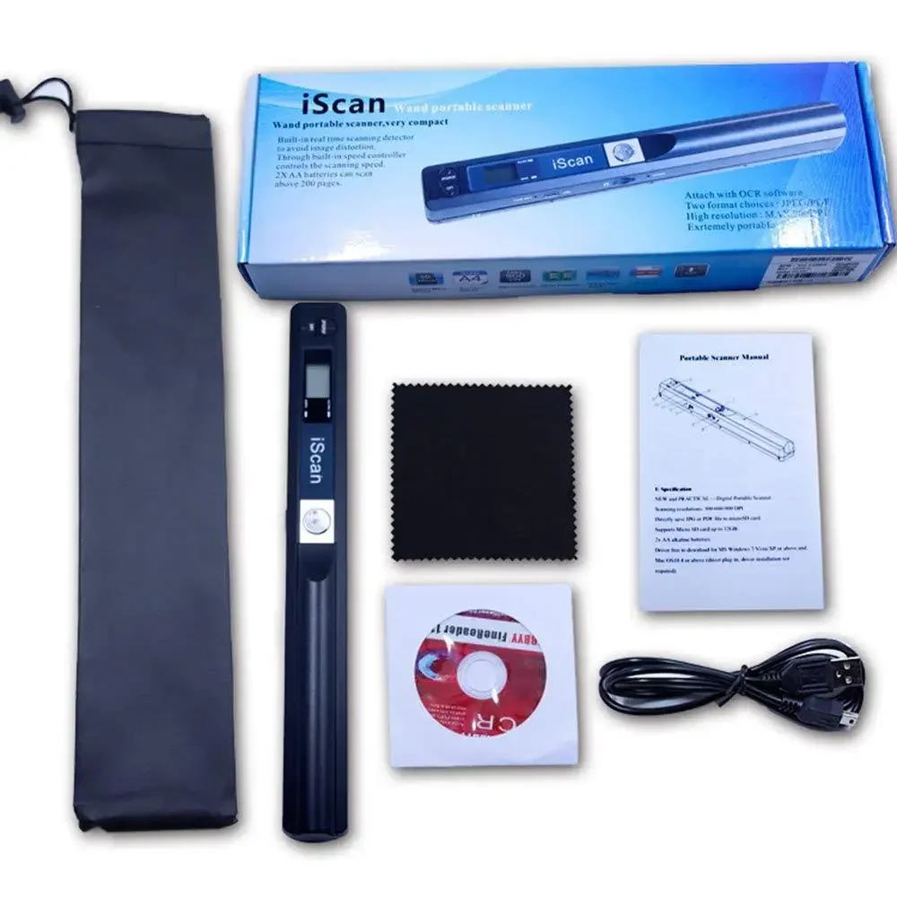 Portable Handheld iScan A4 Scanner 900DPI HD Mini Scanner for School Home Business Scan USB Type-C Document Photos Scanners - 6