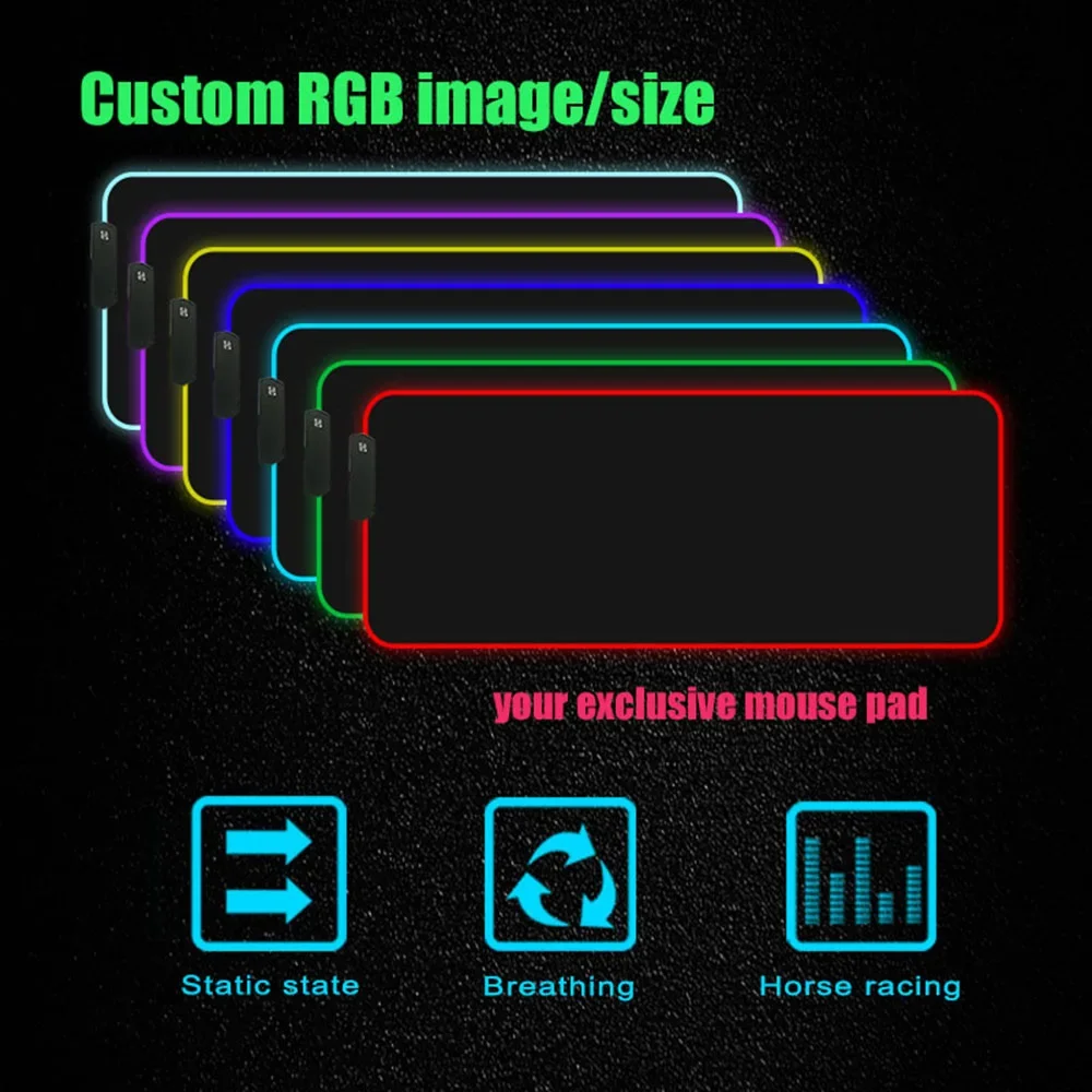 Mat Gloway Gaming Accessories Light LED Mouse Pad with Backlight Keyboard 90x40 Mouse Pad Anime Rgb Game for PC