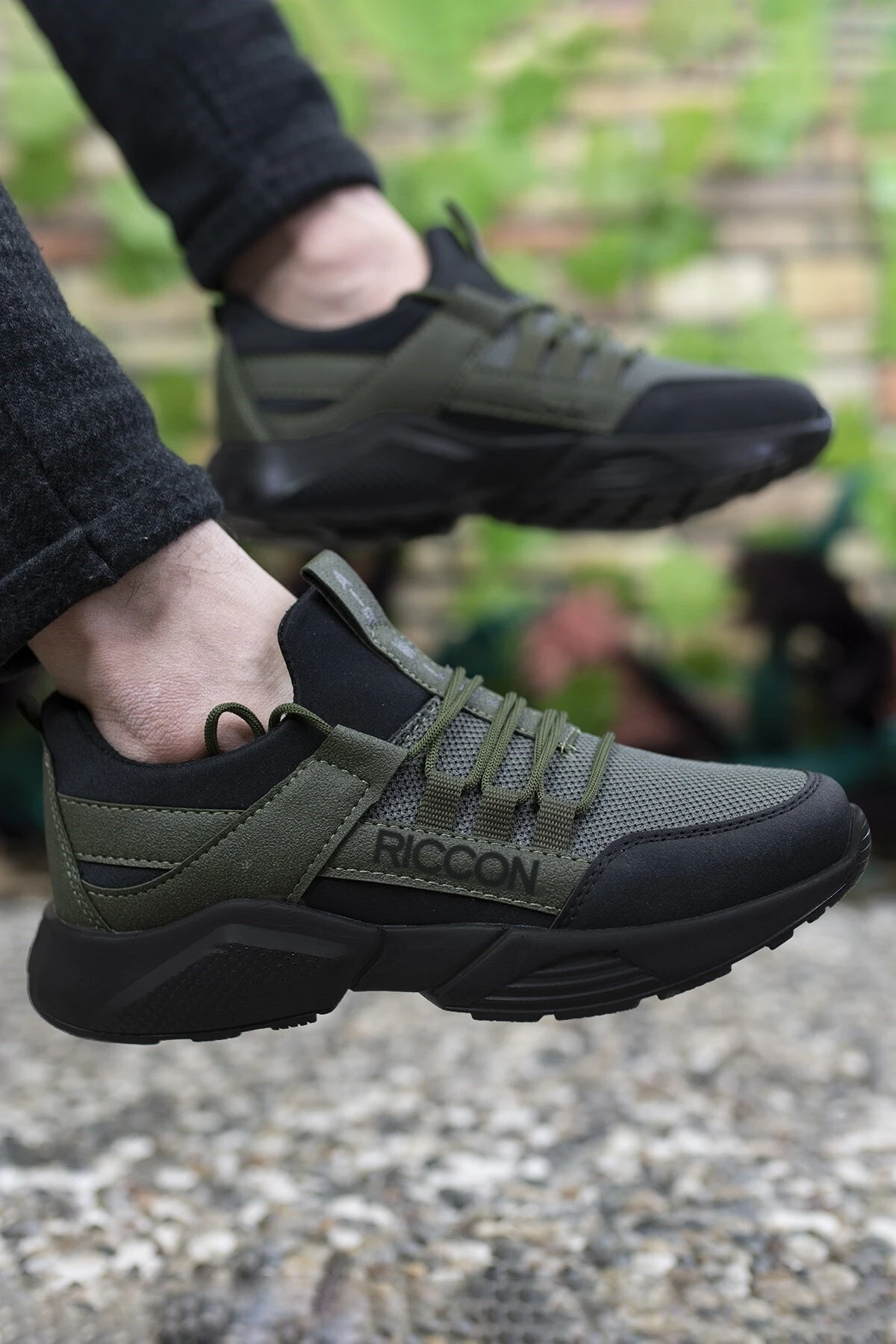 Zapatillas deportivas para hombre, suave y antideslizante, con cordones, color caqui y negro, a la moda, para el verano, vulcanizado de hombre| - AliExpress