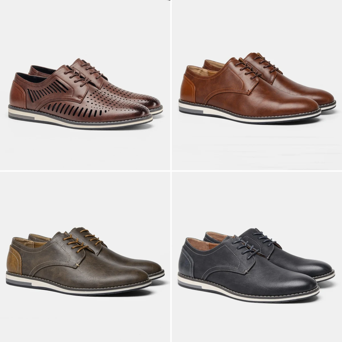 Mocassino in pelle da uomo moda comoda 2024 scarpe casual da uomo di marca - immagine 2