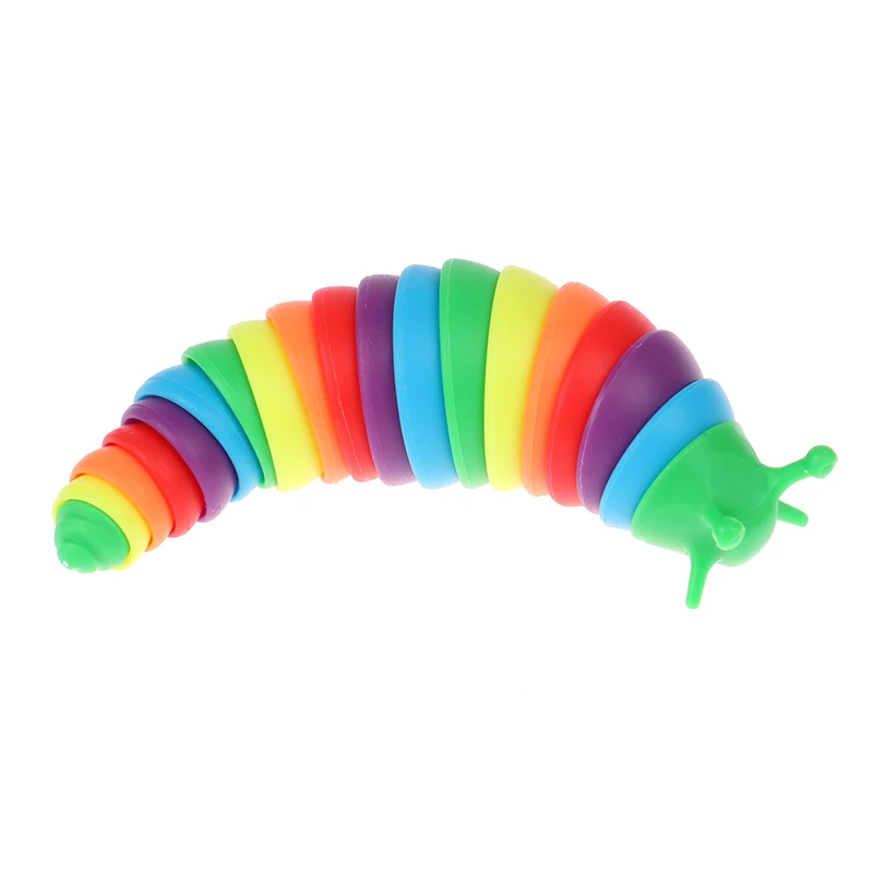 2022 New Rainbow Snail Slug Caterpillar Toy Which Can Release Mental Pressure 15cm/19cm For Kid  Gift New mesh stress ball