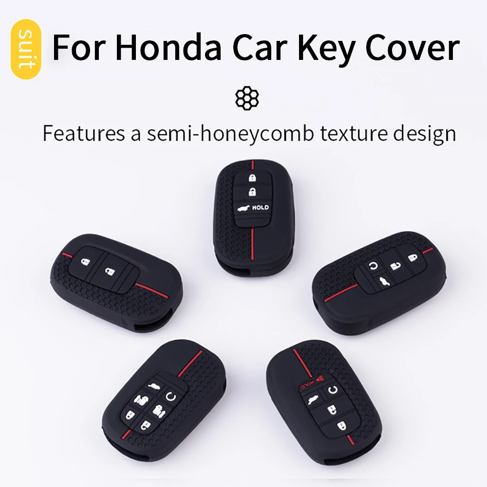 

Suitable for Honda Keycase Smart Button Silicone Remote Keycase Full Package Anti Drop And Collision Silicone Keycase