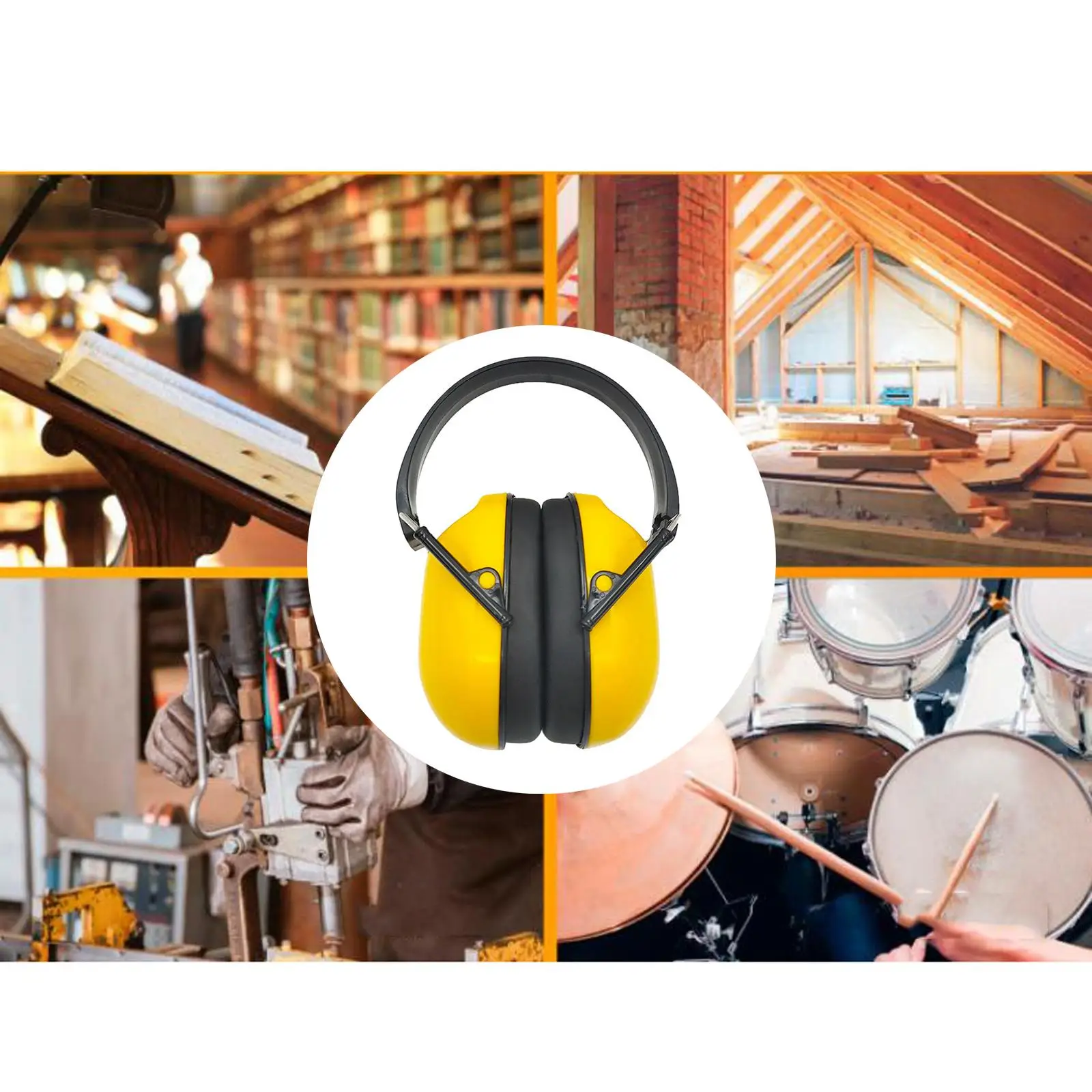 Toddler Ear Muffs Noise Reduction Lightweight Headphones Foldable Earplugs Headband for Shooting Concerts 