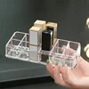 12 Grids Makeup Organizer Box Transparent Lipstick Makeup Brush Storage Holder Home Bathroom Desk Storage Boxes Accessories 5