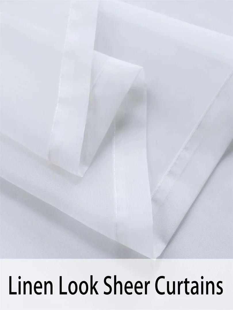 1pc Modern Outdoor Waterproof Sheer Curtain，romantic Window Screens Suitable for