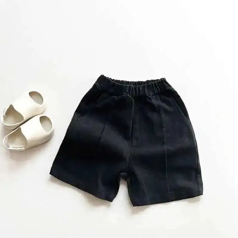 Baumwolle solide Patchwork 2024 Sommer neue Kinder Shorts Hosen lässig Junge kurze Hosen koreanische Kleinkind tragen Kinder kleidung für 1-8y – Detail 5