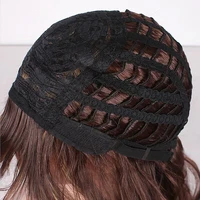 HAIRJOY cheveux synthétiques perruques courtes droites pour les femmes blanches perruques brunes mélangées avec frange perruque perruques de cheveux courts 5