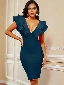 Bandage Dress Bodycon Dress Evening Party Elegant Sexy One Shoulder Birthday Club Outfit 4