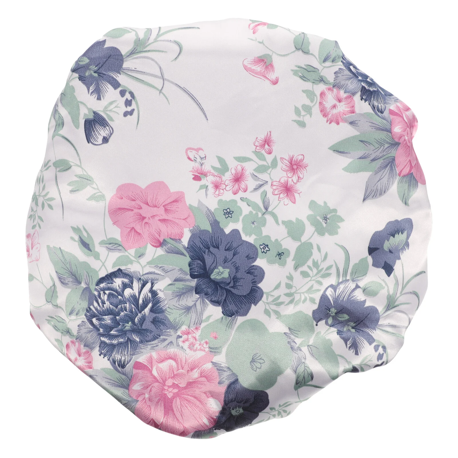 

Hair Bonnet Knotted Satin Loss Turban Aldult Sleeping Hat Double Stretch Elastic For Adults White Miss