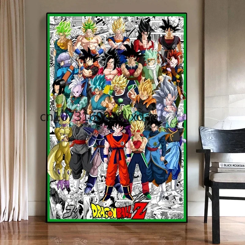Anime Classic Canvas Prints Poster Dragon Ball Z Goku Vegeta Gohan