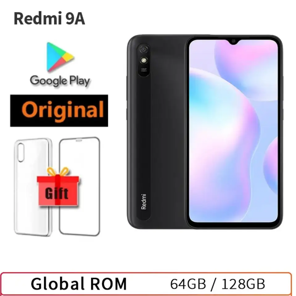 Smartphone Xiaomi Redmi 9A Global Rom 64GB/128GB 5000mAh Cellulare da 6,53 pollici MTK Helio G25 Octa Core 13MP Smart phone Versione CN