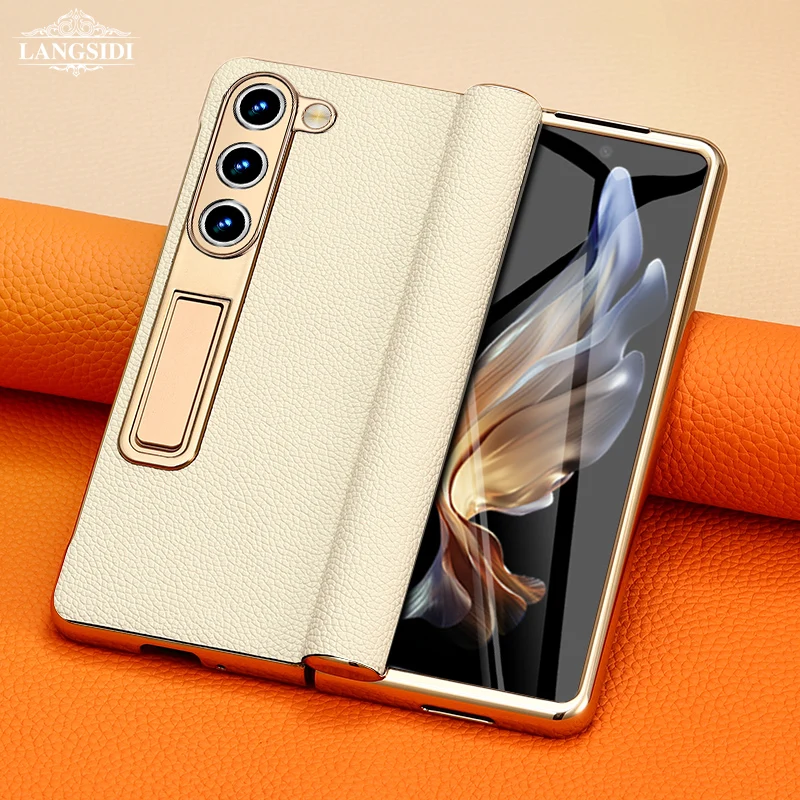 Genuine Leather Case for Galaxy Z Fold 3