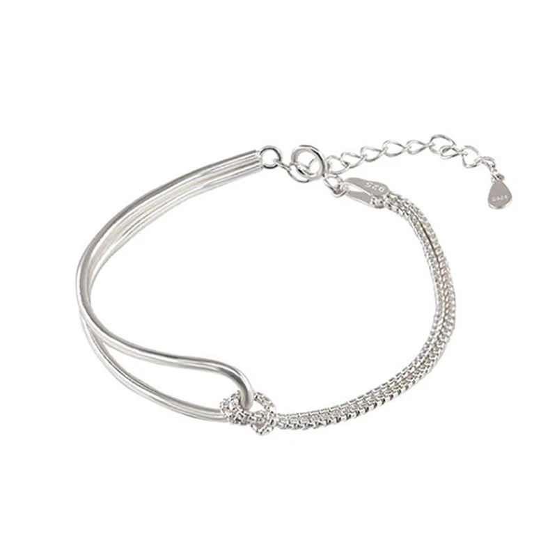 Minimalist Stamp Chain Bracelet Party Jewelry Fashion Simple Geometric Handmade - Image 2