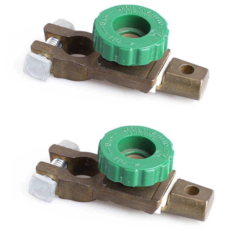 

2Pcs 11-13Mm Diameter Universal Auto Car Truck Boat Battery Disconnect Switch-Small Knob Top Mount Cut-Off Master Kill