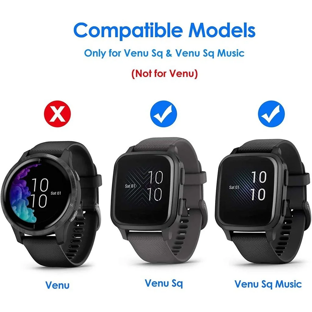 TPU 전기 도금 케이스 커버, Garmin Venu SQ Garmin Venu SQ 음악 범퍼 화면 보호기