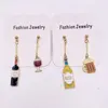 1 Pair Asymmetrical Wine Beer Earrings Mini Food Coffee French Fries Dangle Drop Earrings Jewelry Gifts for Women Girls 5