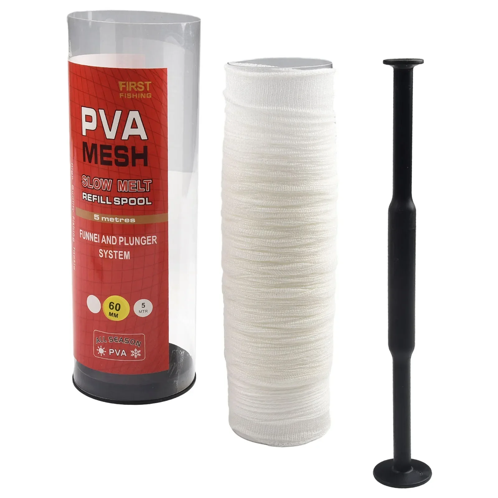 5m Fishing PVA Mesh Net Bait Bag Water Soluble Fishing Mesh Feeder With Tool 1PC PVA Tackle Accessories fishing net fishing bait wrap bag