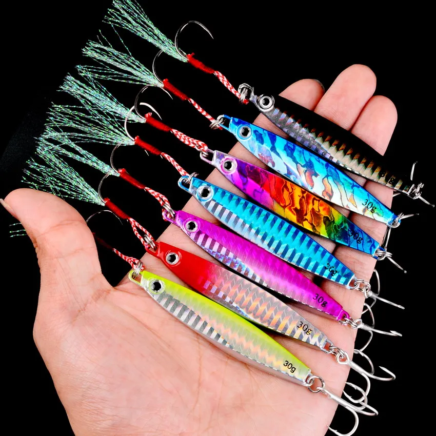 Metal Spoon Jigs Fishing Lures 22pc Set 10g-60g Saltwater Freshwater AU