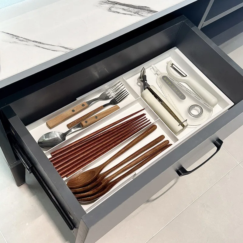 Silverware Drawer Organizer Expandable Cutlery Organizer Utensil Tray Kitchen Adjustable Flatware Tray Cutlery Holder