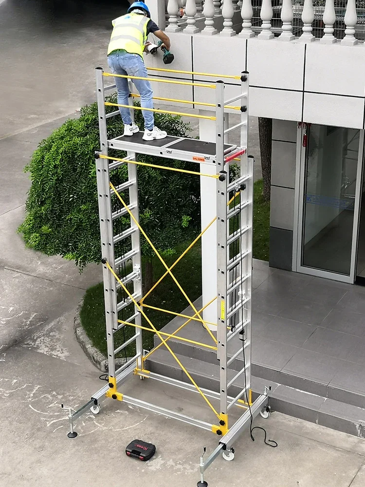 

Aluminum alloy scaffold elevator, telescopic ladder, folding and moving engineering ladder, high-altitude platform, cloud ladder