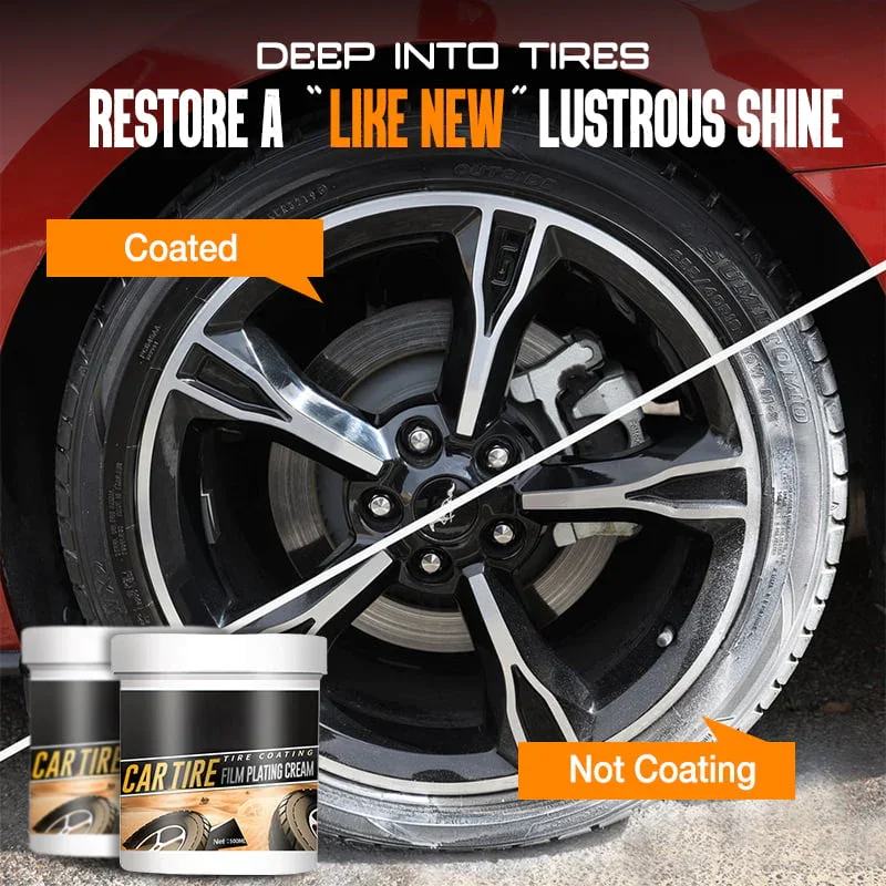 500g Car Tire Retreading Cleaning Cream Auto Plastic Parts Shiny Paste Maintenance Brightener Tire Polishing Agent Anti-Aging tire wax