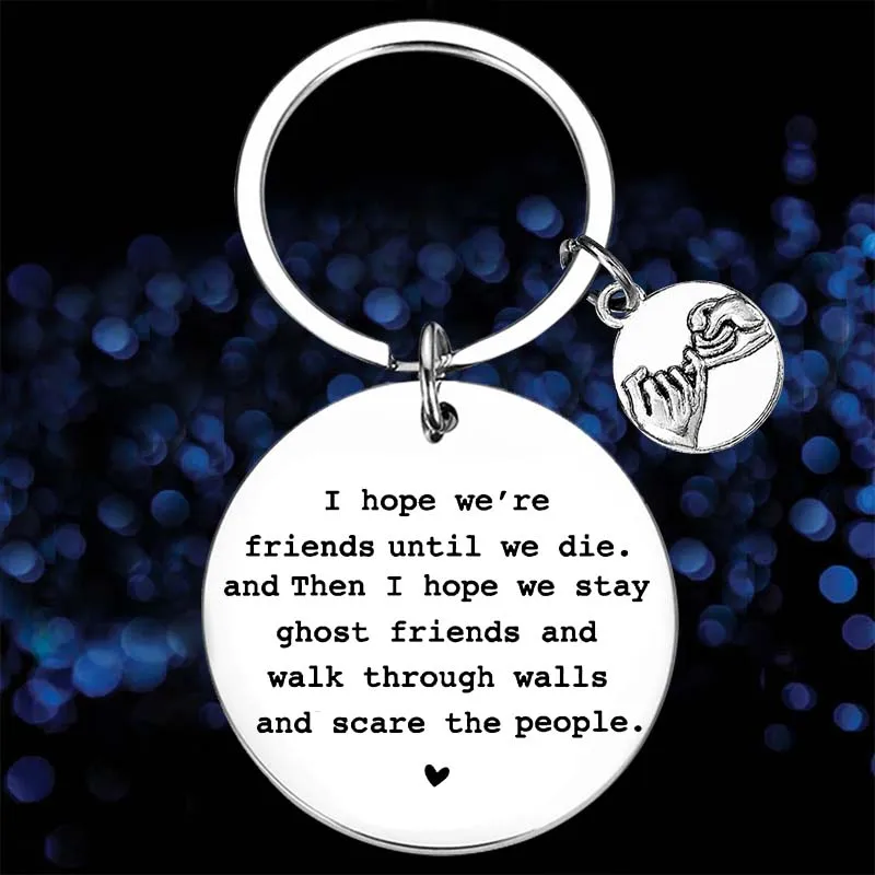 

New Long Distance Friendship Gifts Keychain Pendant Best Friend Key Chain Long Distance Friendship Gifts