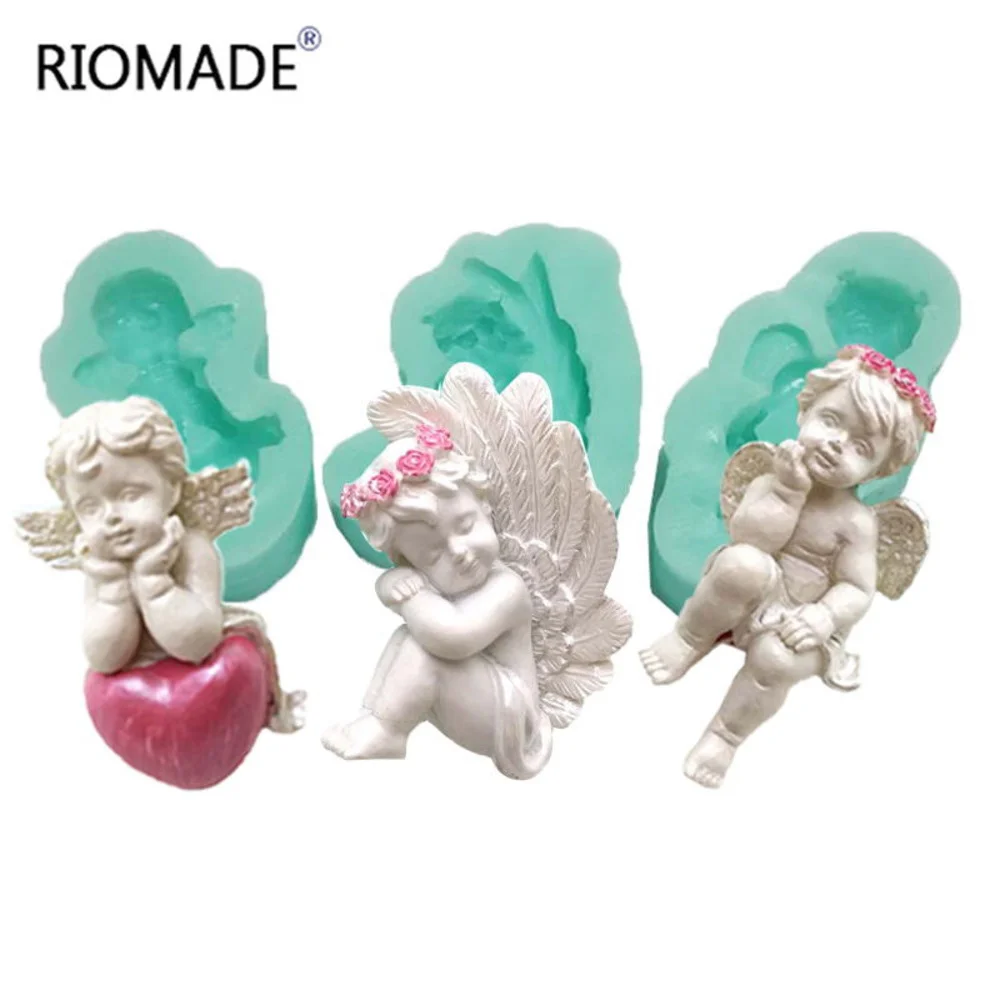 Cupid Kleiner Engel Silikon-Fondantform Kuchendekorationswerkzeuge Schokoladen-Bonbon-Dessert Cupcake Küchen-Backform Gips-Epoxid-Gießform – Detail 2