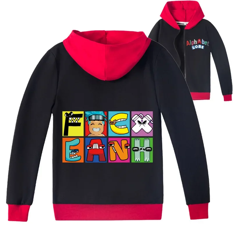 

Alphabet Lore Children's Clothing 2023 Children's Clothing Alphabet Lore Fashionable Printed Zipper Shirt Jacket Trend