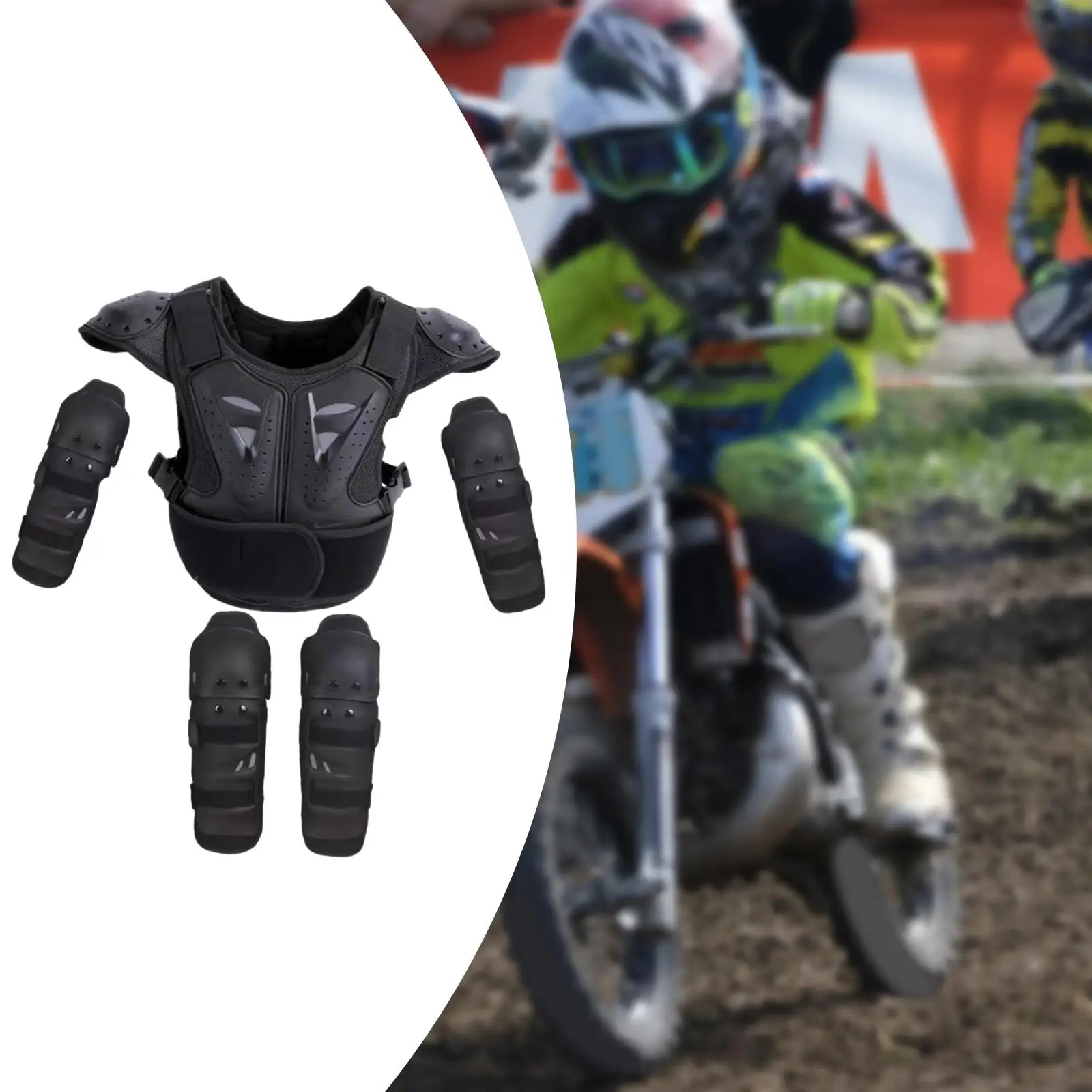 Kids Motorcycle Full Body Armor Suit Armour Vest Motorbike Dirt Bike Gear