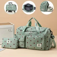Strawberry Travel Bag, Large Capacity Corduroy Luggage Bag, Lightweight Crossbody Bag, Multifunctional Sports and Fitness Bag