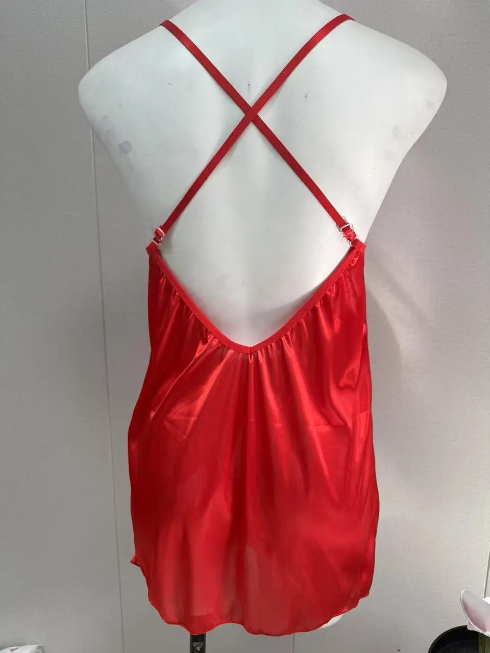 2025 New Sexy Lingerie Women's V Neck Nightwear Satin Sleepwear Lace Nightdress And Panty Pijamas Sets Female Sexy Nighty