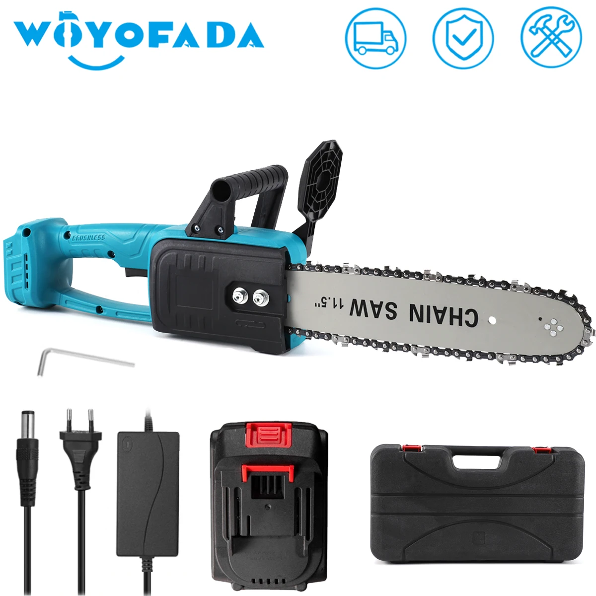 Cordless Electric Saw Chainsaw Brushless Motor Woodworking Logging