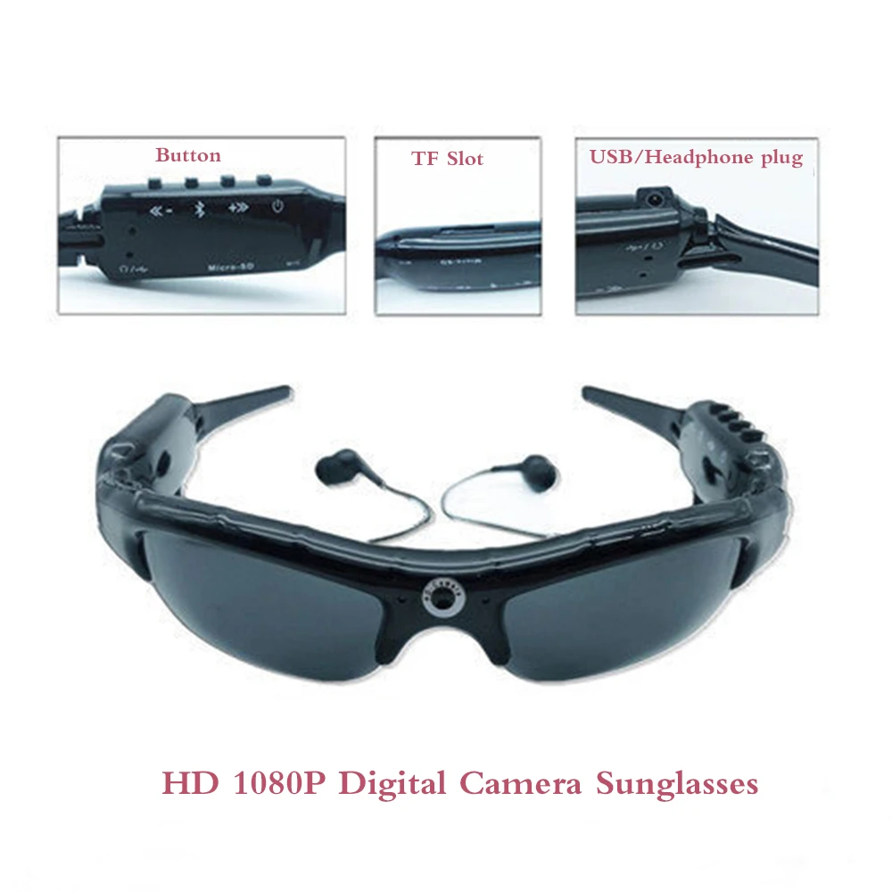 1080P Mini HD 1920*1080 Brille Kamera Video Recorder Eyewear UV Sonnenbrille