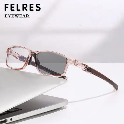 Men Sport Photochromic Prescription Reading Glasses Ultralight Clear Lens Eyeglasses Frames Outdoor Optical Sunglasses +2.0 +2.5 - Image 3