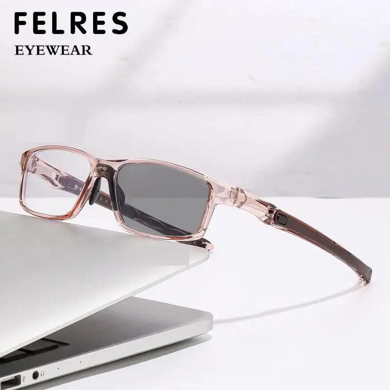 Men Sport Photochromic Prescription Reading Glasses Ultralight Clear Lens Eyeglasses Frames Outdoor Optical Sunglasses +2.0 +2.5 - Image 3