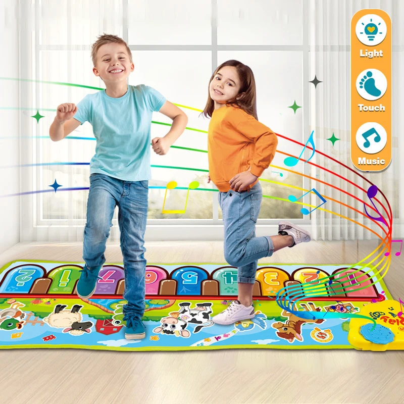 

Музыкальный детский игровой коврик 33*12 дюймов, игрушка пианино, детский музыкальный игровой коврик, детское раннее образование, Обучающие подарки для детей