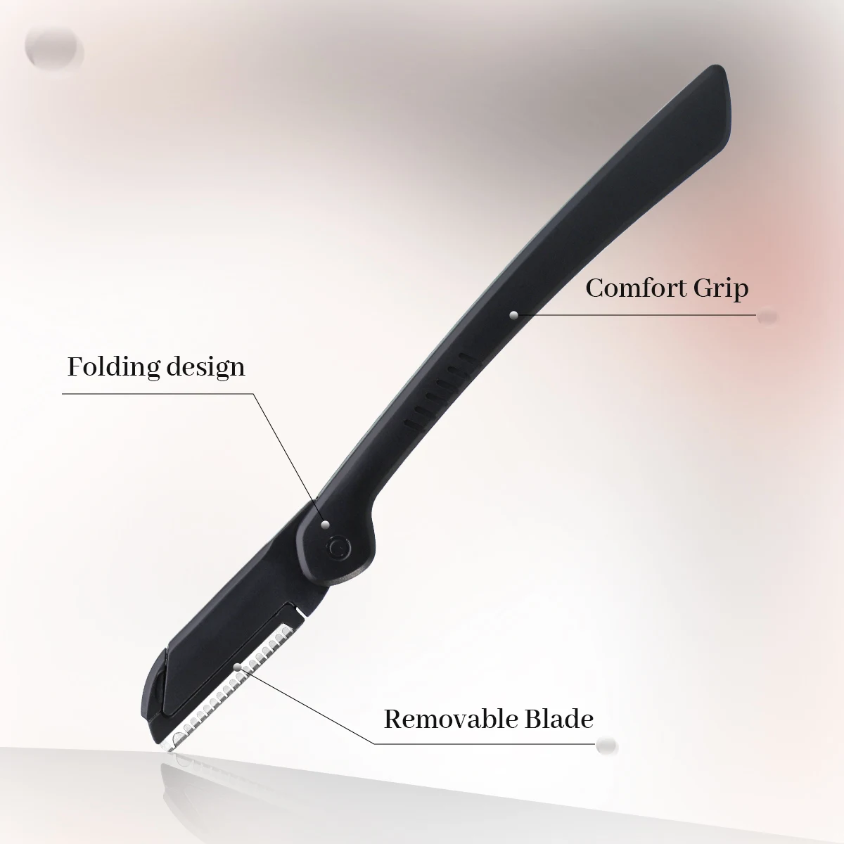 A foldable eyebrow trimmer +5 replacement blades combination set can be used for eyebrow trimming and shaving, which is unisex.