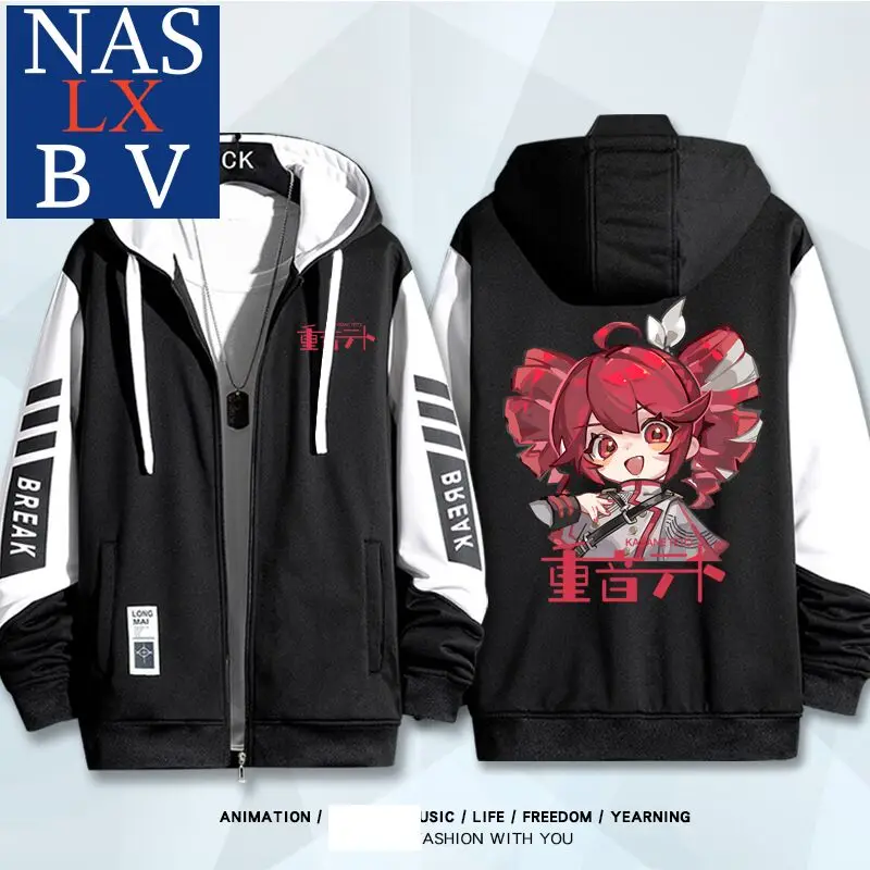 Anime Kasane Teto Jackets Autumn Winter Outerwear Fashion Hooded