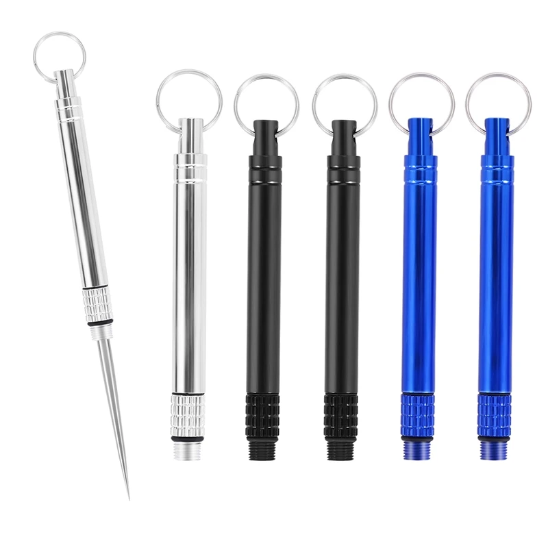 6 Pieces Metal Titanium Toothpicks, Portable Reusable Pocket Toothpicks With Stainless Steel Toothpick Holder