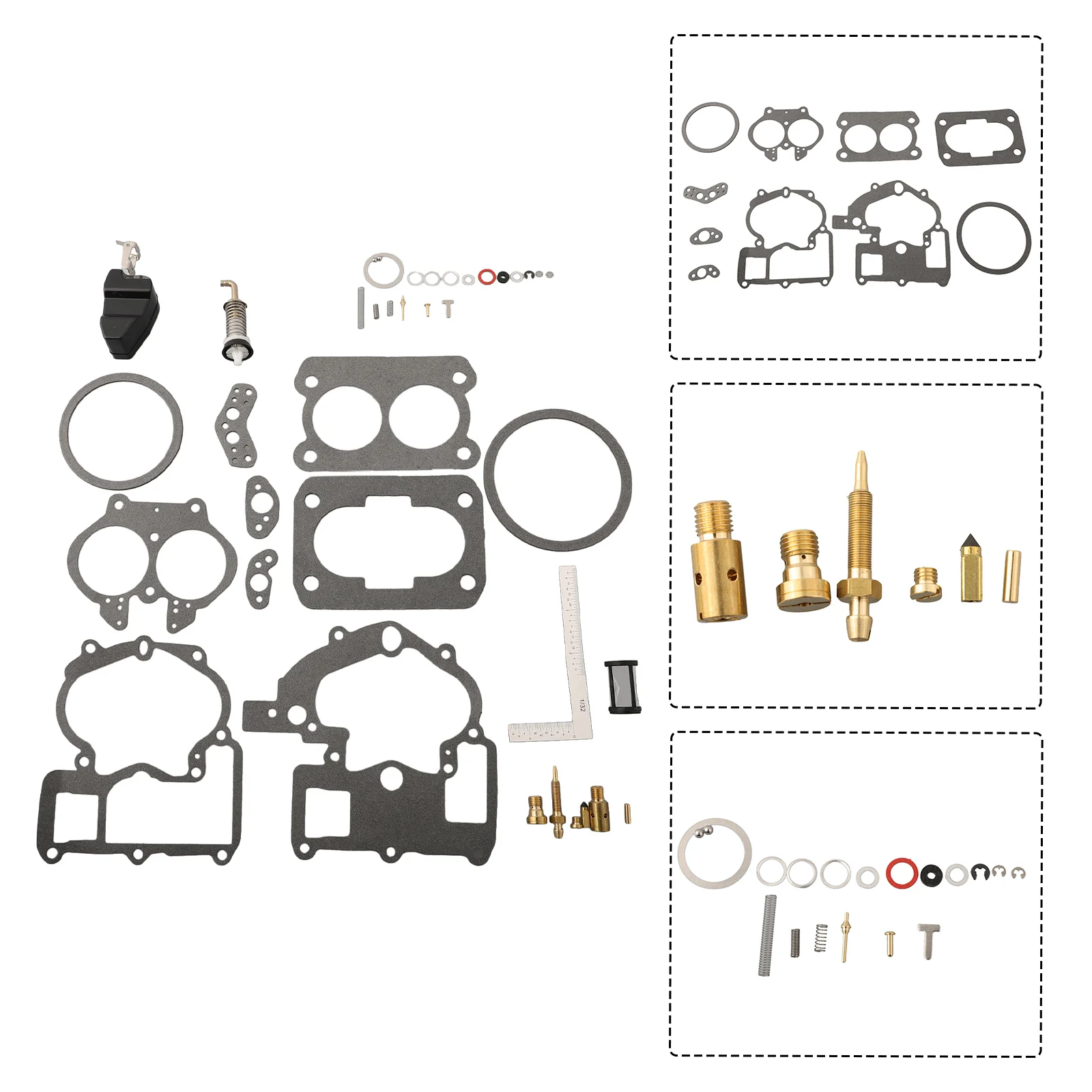 

Carburetor Repair Kit For Mercruiser 3.0L 4.3L 5.0L 5.7L 3302-804844002 High Quality Metal + Plastic Marine Carburetors