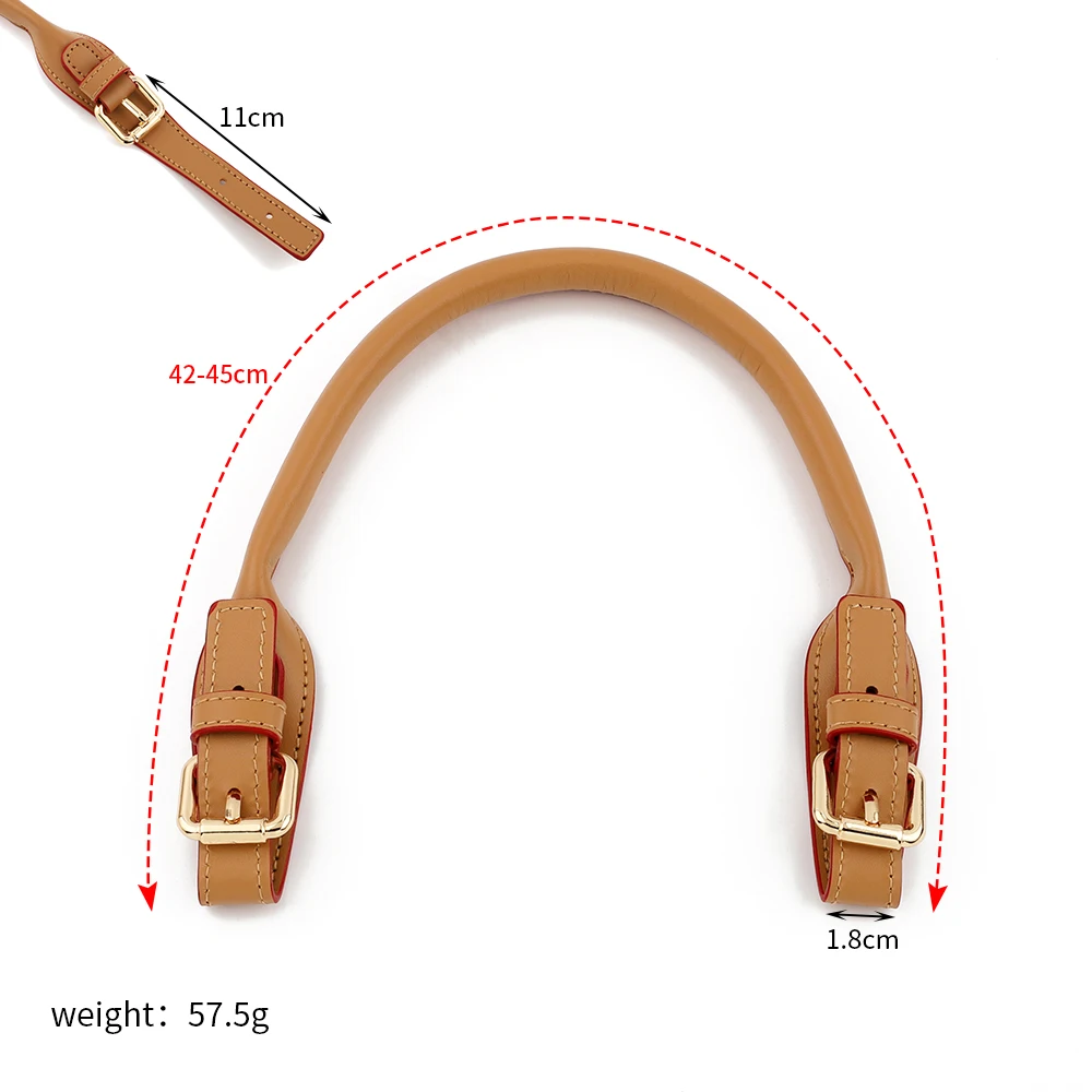 Genuine Leather Bags Strap Adjustable 42-45CM Handle Strap Bag Short Shoulder Replacement Straps for Women DIY Bag Accessories